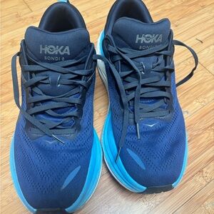 Hoka One One Bondi 8 Blue Athletic Shoes